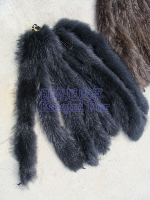  raccoon fur collar black colour