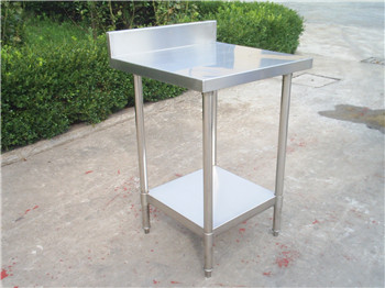 Customer-designed Stainless Steel Worktable with Backsplash, meet with NSF standard