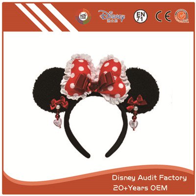 Plush Disney Minnie Mouse Headband 100% PP Cotton