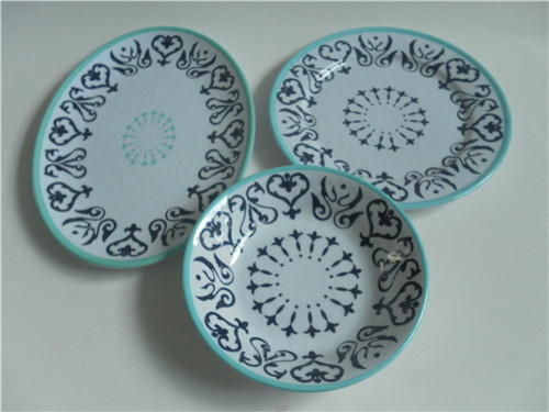 Oval Shape Melamine Plastic Serving Plate/Bowl and rustic melamine ware set