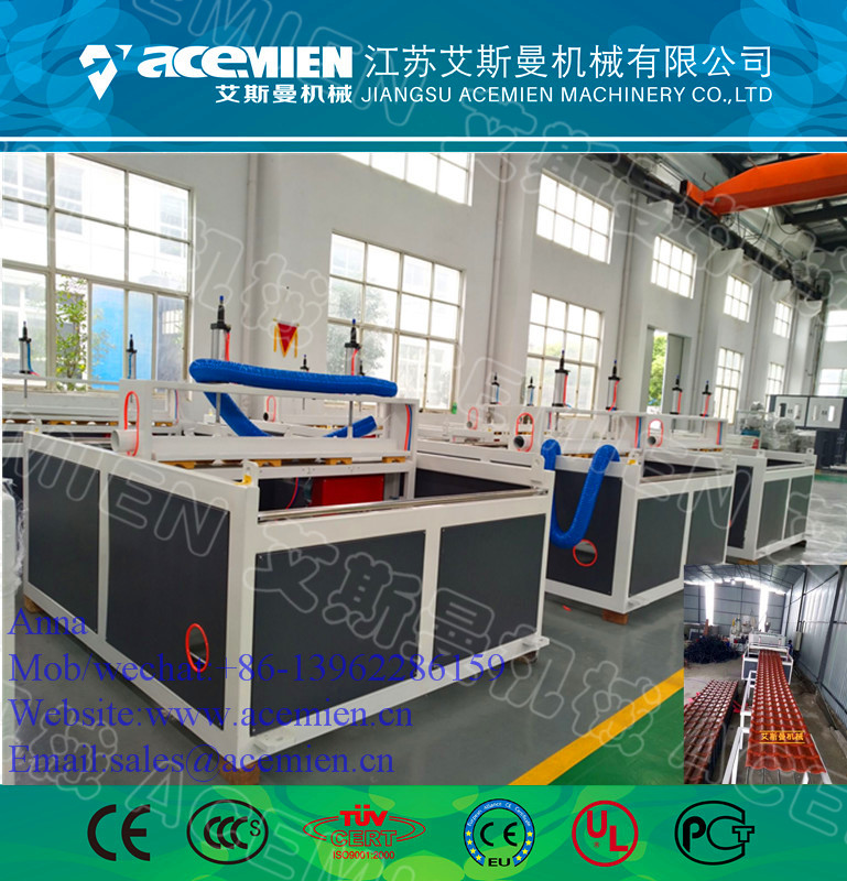 1050mm width PVC Composite Plastic Roof Tile Machine for ASA Synthetic Resin Roof Tile
