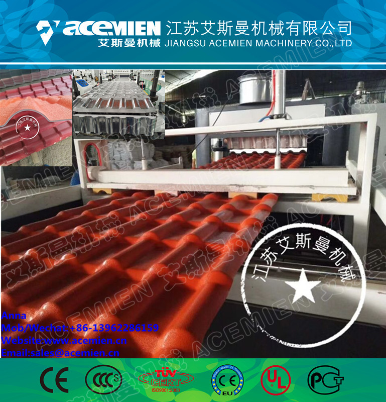 PVC glazed/corrugated/wave roofing sheet/plate/board extruder