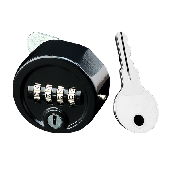 Zinc Alloy 4 Digit Combination Lock, Override Key