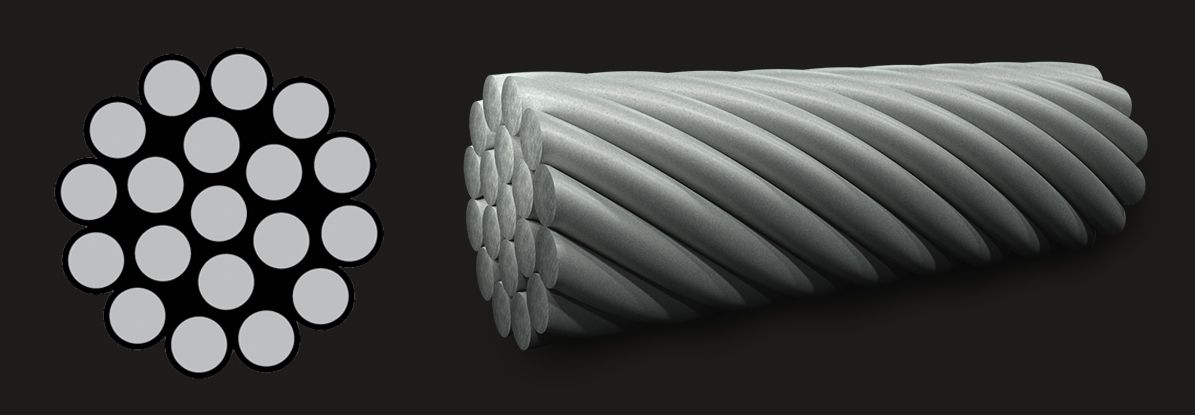  high quality galvanized fibre core steel wire rope