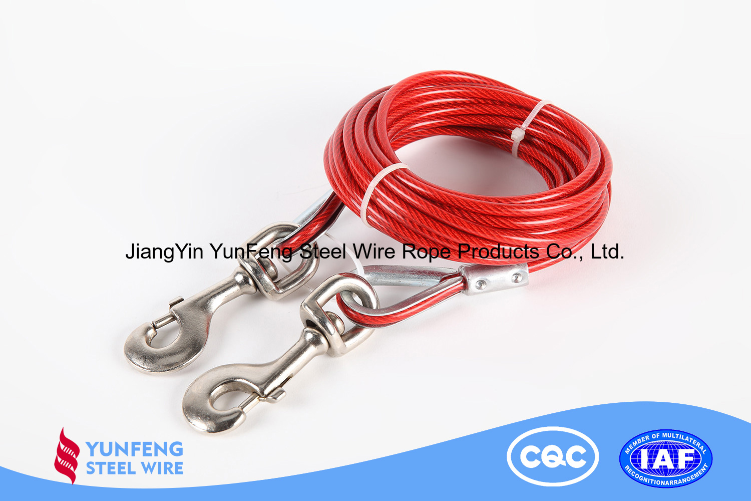 Hot-dip Galvanized Coated with Black/White/Red/Blue/Yellow Nylon High Carbon  Steel Wire Rope for Aviation