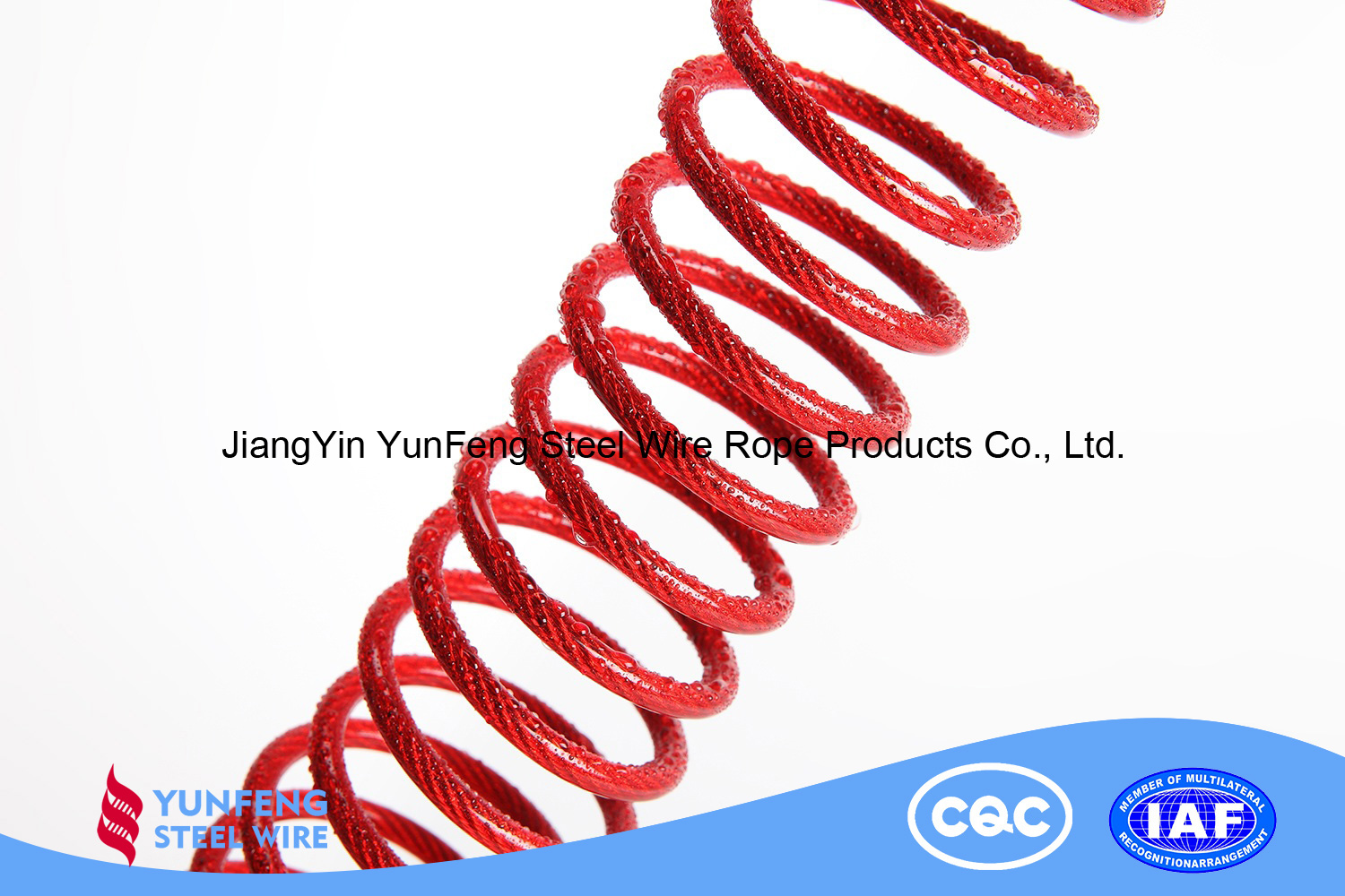 stronger pull White/Black/Blue/Yellow/Red PU Coated High Carbon Steel Wire Rope