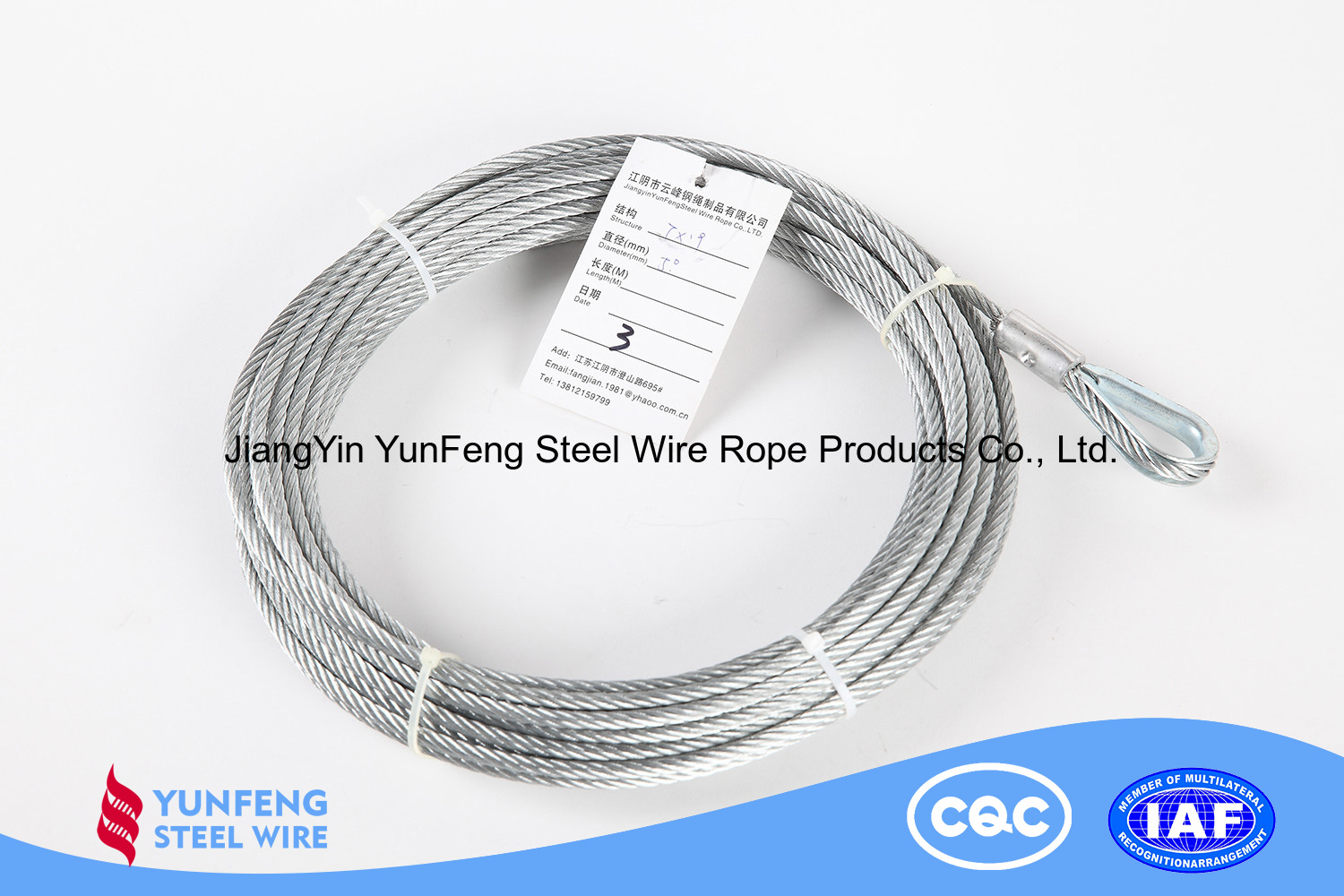 Excellent acid and alkali resistance Coated with Transparent PVC Steel Wire Rope