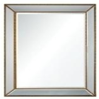 Rectangular devorative wall mirror with gold leafing for livingroom/bathroom/dining room 