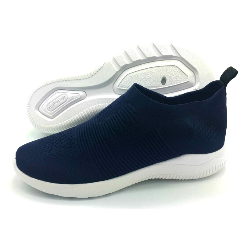 Blue Knitted/FlyKnit upper breathable casual shoe with high-elastic phylon outsole