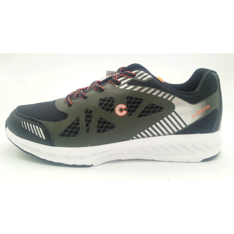 Dark green Rubber printed upper Men Sport shoes with phylon outsole