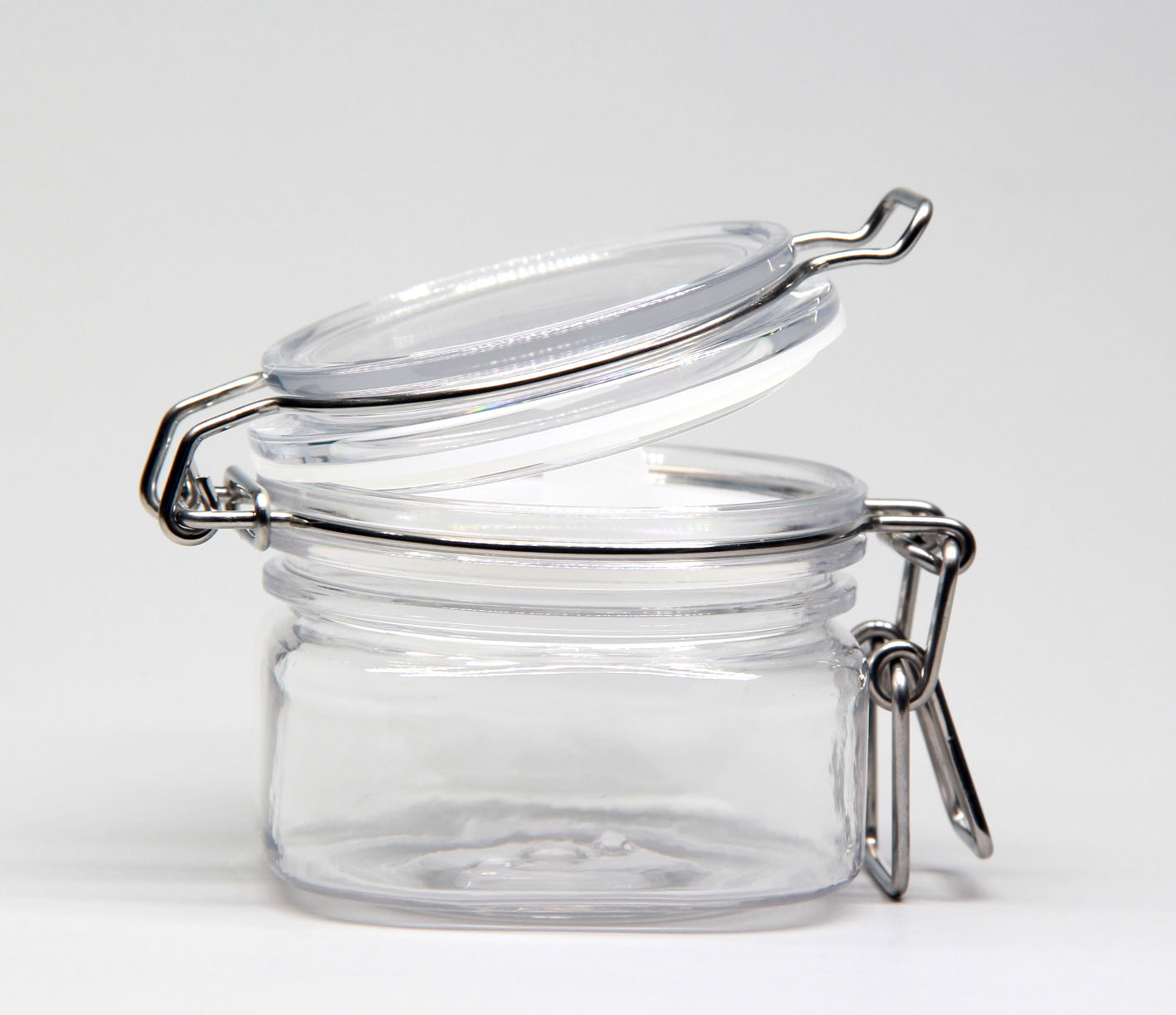 180g square airtight jar, clear plastic bail jar, empty cream jar, empty facial mask jar