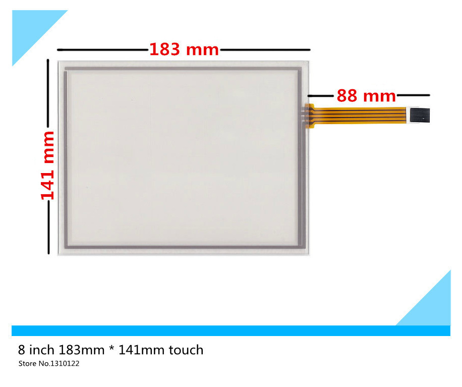 8 inch 183mm* 141mm Touch Screen Digitizer Replacement at080tn52 v.1 EJ080NA-05B Touch panel glass free shipping