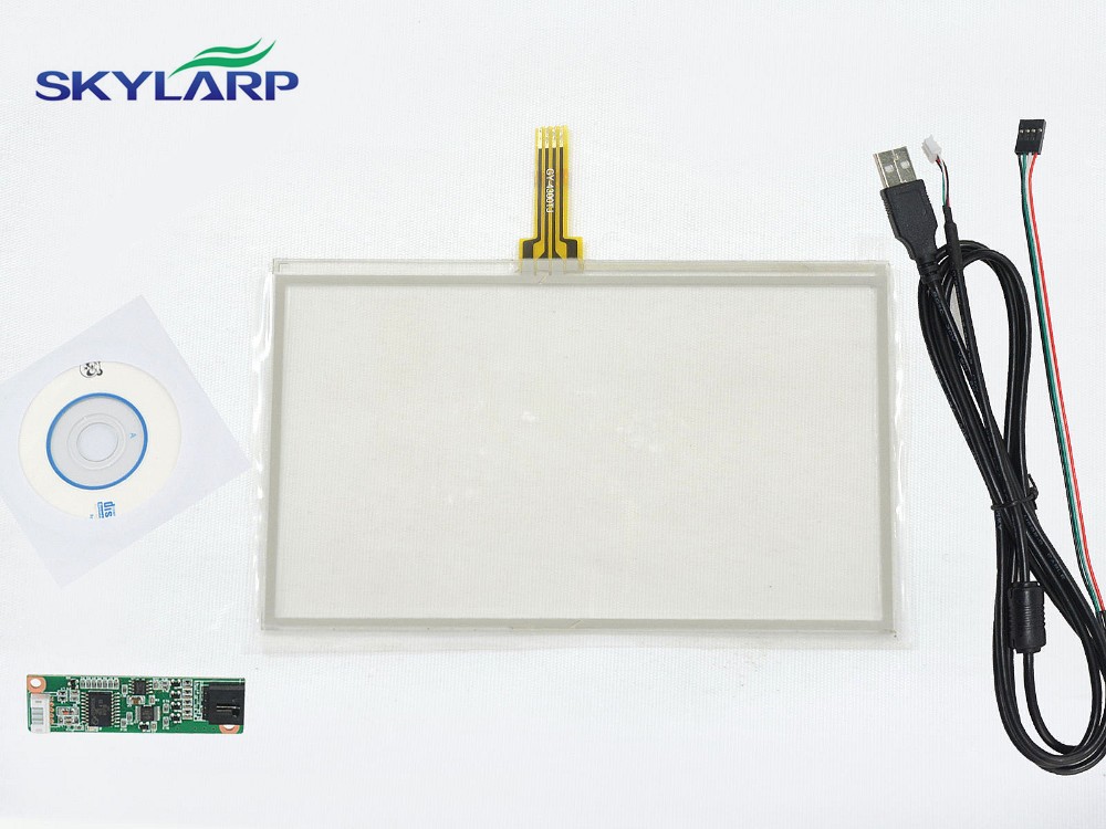 4.3 4 Wire Resistive Touch Screen Panel USB Controller Kit for HSD043I9W1-A00 Screen touch panel Glass Free shipping