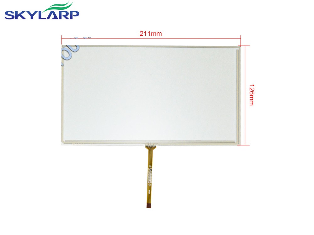9 inch 4 Wire Resistive Touch Screen Panel Digitizer for HSD090IDW1 TFT 211x126mm touch panel Glass Free shipping