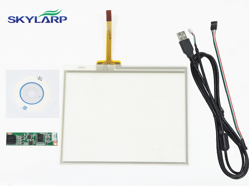 5.6Inch 4 Wire Resistive Touch Screen USB Controller Kit 126x99mm For TM056KDH01 Screen touch panel Glass Free shipping