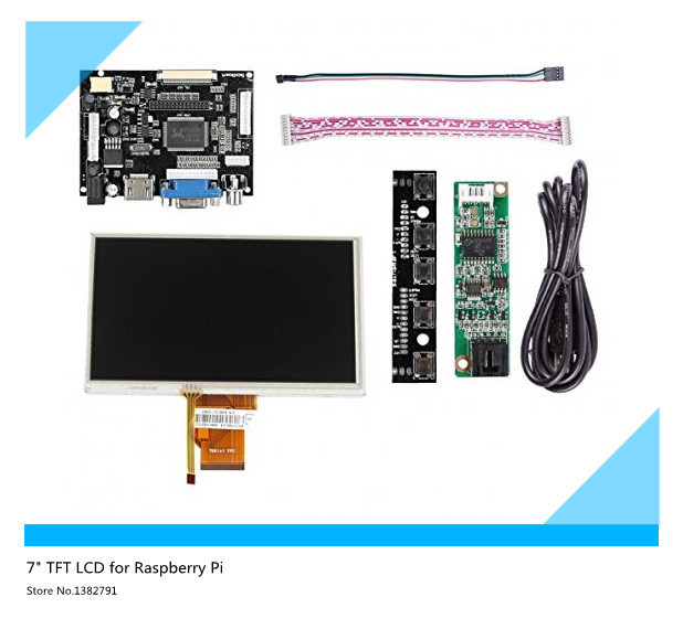 LCD Display Touch Screen TFT Monitor AT070TN90 Complete LCD HDMI VGA Input Driver Board Controller for Raspberry Pi
