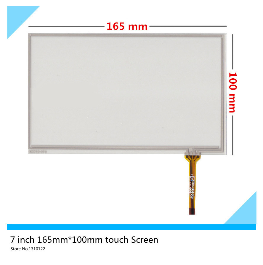 7 inch 4 wire 165mm*100mm Resistive Touch Screen Digitizer for GPS navigator HSD070IDW1-D00 E11 AT070TN94 TN90 TN92
