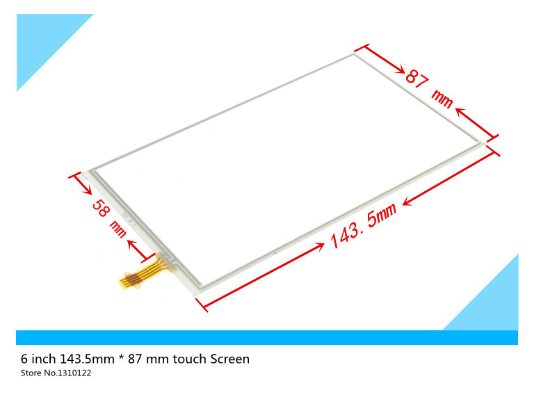 6 inch 143.5mm*87mm 143mm*87mm Touch Screen glass Digitizer resistance touchscreen Replacement With glue Free shipping