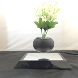 360 rotating magnetic levitate floating bottom air bonsai flowerpotted