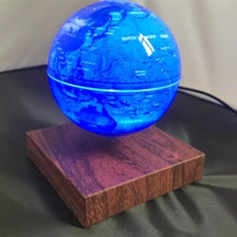 ABS material 4inch wooden base magnetic floating globe