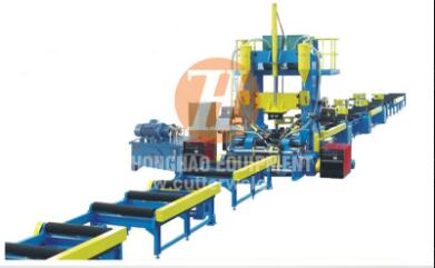 H Beam Assembly , Welding and Straightening Integral Machine