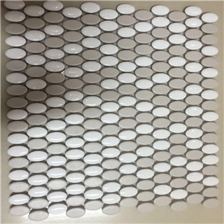 Best selling porcelain mosaic oval shape for  bathroom wall