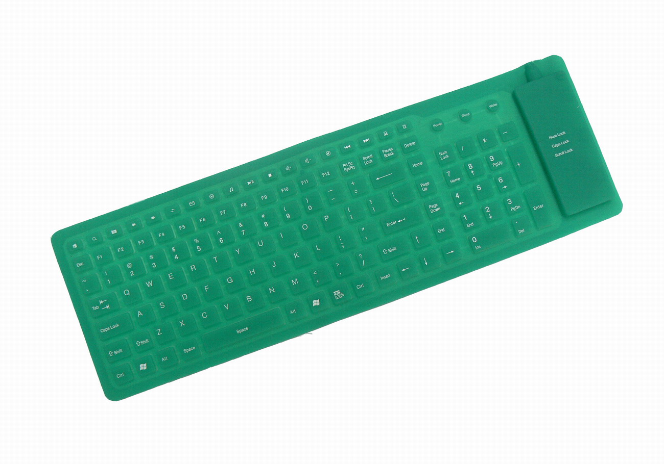 Flexible silicone keyboard