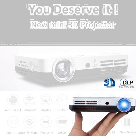 OEM High Brightness Portable 3D Led mobile Home DLP Projector