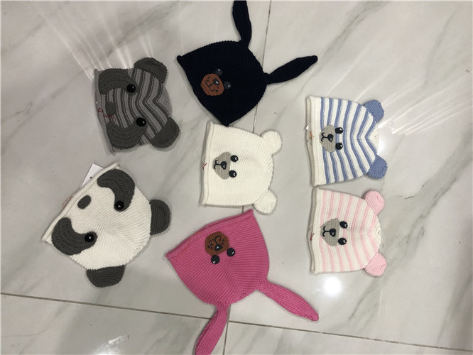 lovely handmade comfortable knitted animal-shaped cotton baby hats /beanies