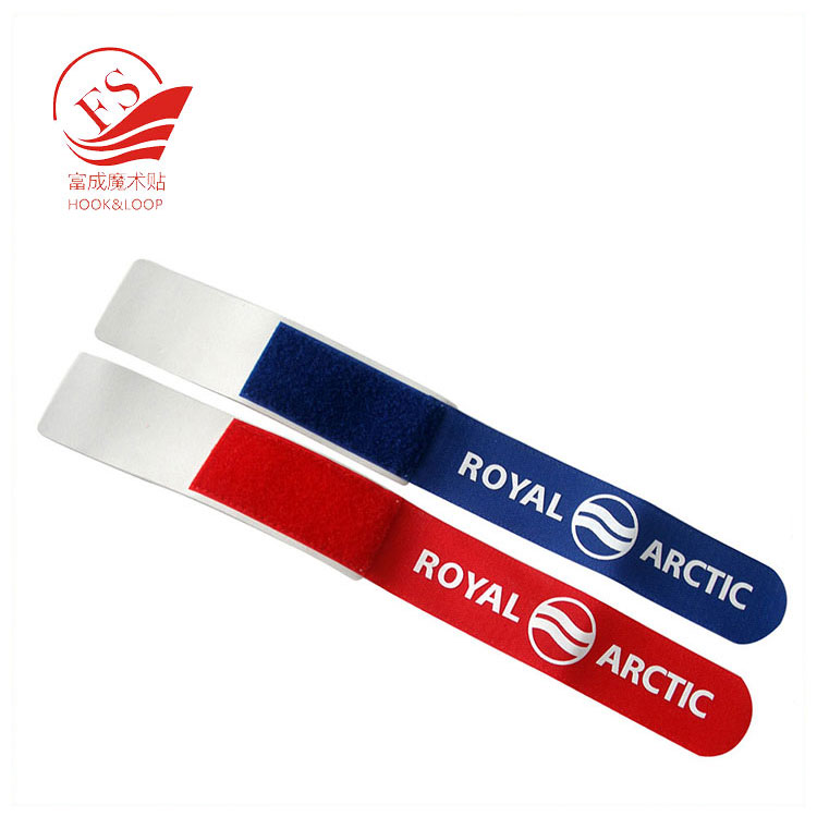 Customed logo 100% Nylon magic tape ski tie cross country
