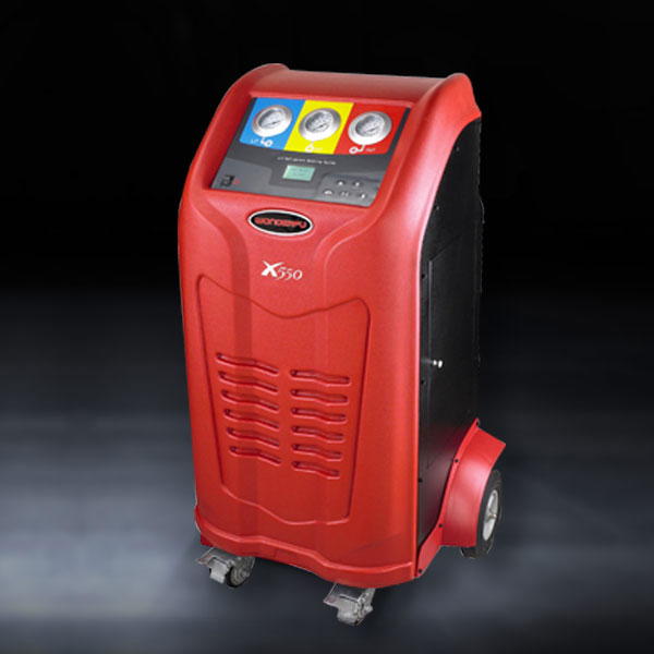 Automatic auto air conditioning maintenance equipment gas R134A red recovery and recycle machine