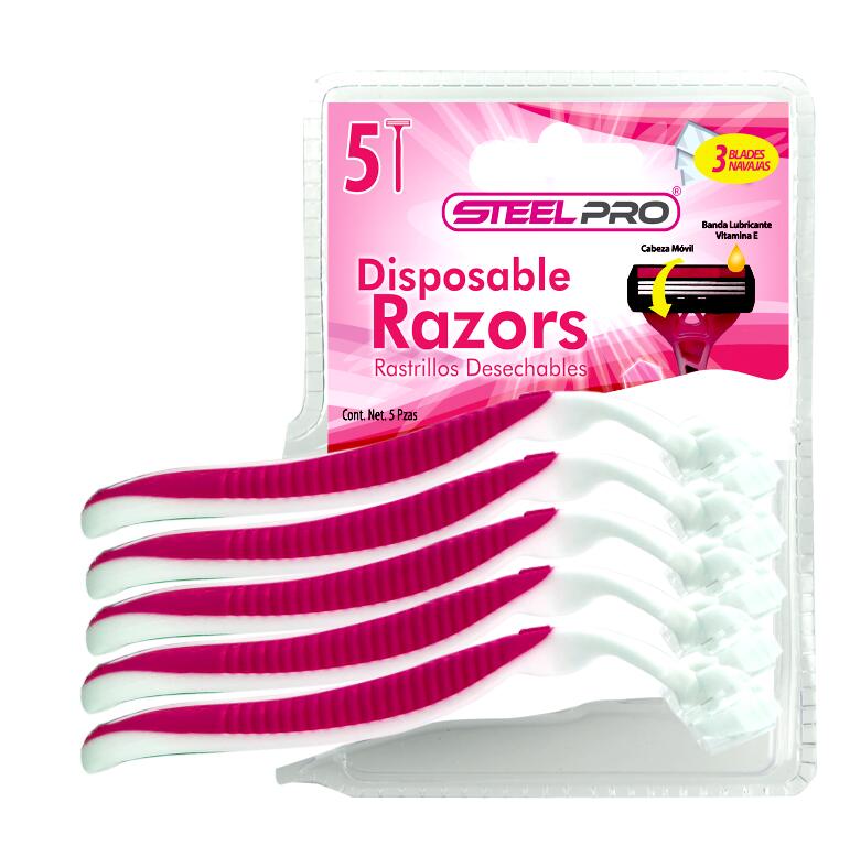 Twin blade disposable razor