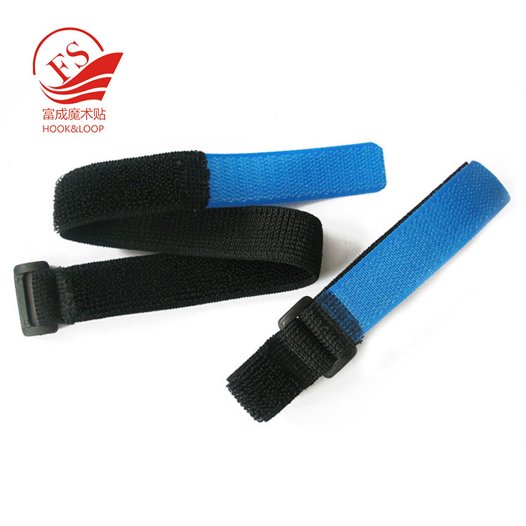 Adjustable Strap Buckle elastic hook and loop fastener with webbing