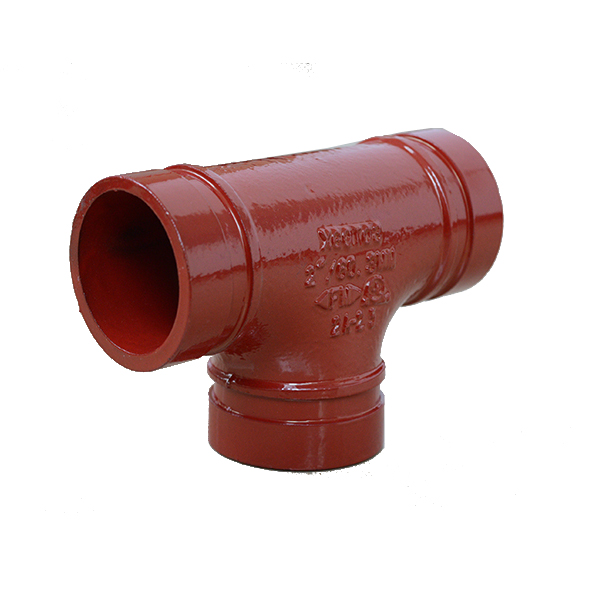 China Reducing Tee Thread branch ductile iron grooved pipe fittings supplier