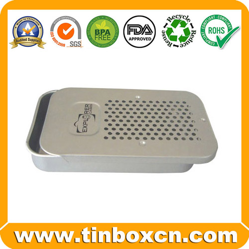 Food Grade Rectangular Metal Can Tin Container for Cookie Biscuit