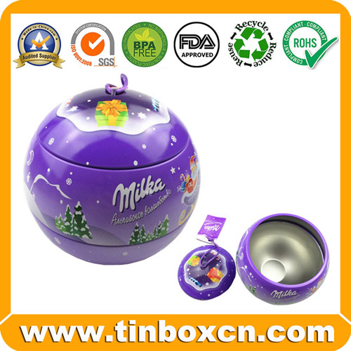 Customized Tin Ball for Festival Wedding Christmas Gift Packaging