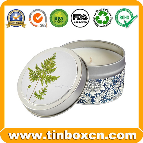 Seamless Round Metal Tin Case Candle Tin Box