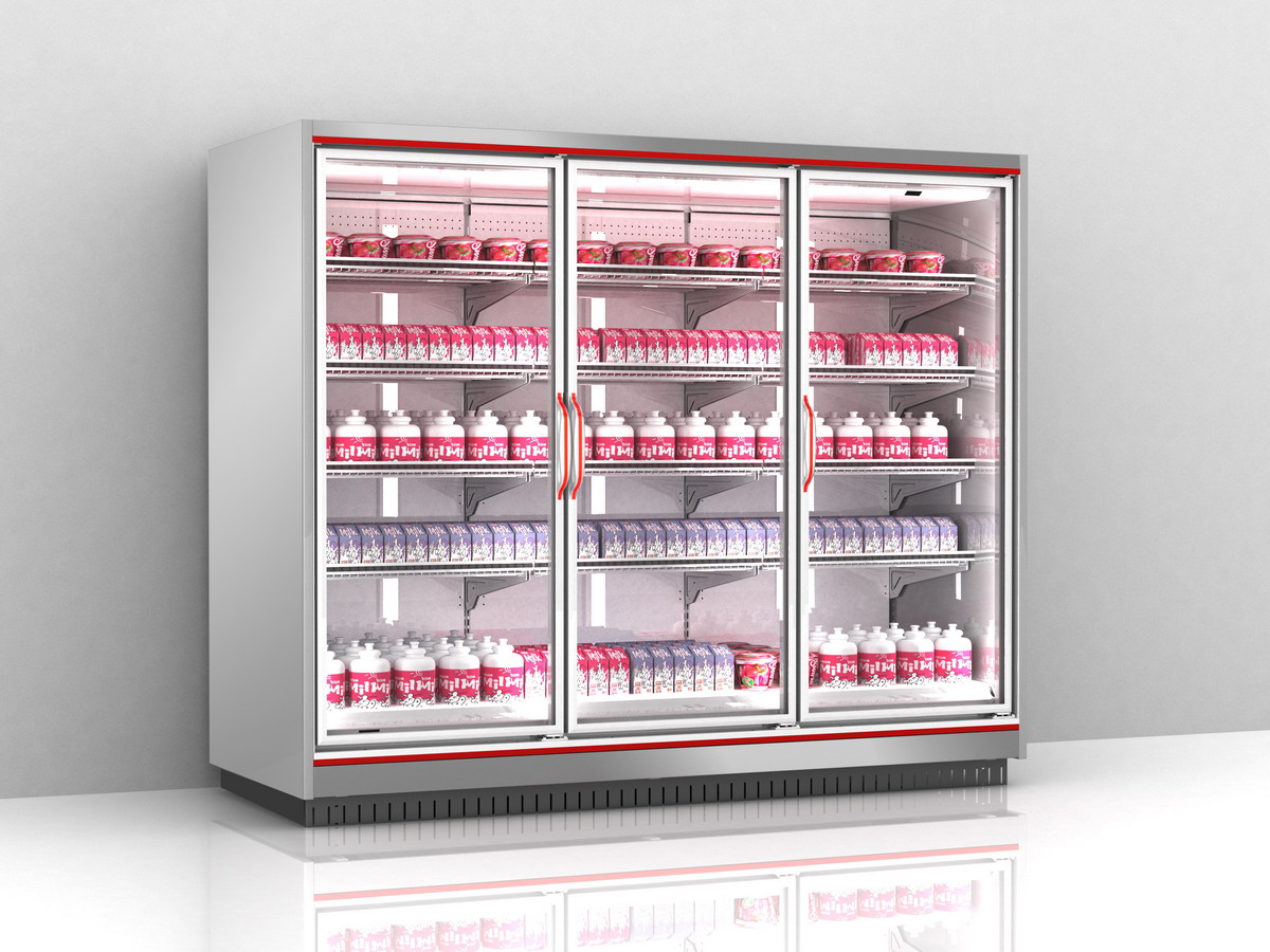 Морозильный шкаф DUNAN используется для продаж замороженных продуктов.