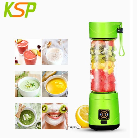 KSP Shake Juicer Cup 450ml 2 in 1 Automatic Mini Portable USB Rechargeable Electric Fruit Glass Juicer