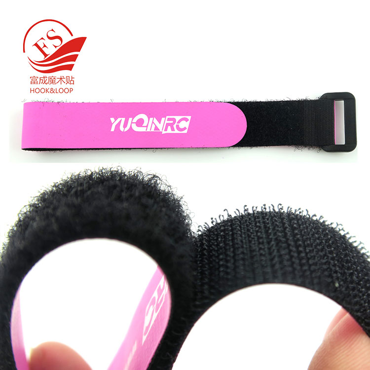 100% Nylon Anti Slip Hook and Loop Buckle Strap with silicone backing