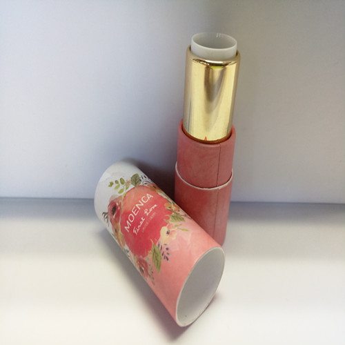 luxury design round cardboard push up paper tube for empty lipstick tube packaging