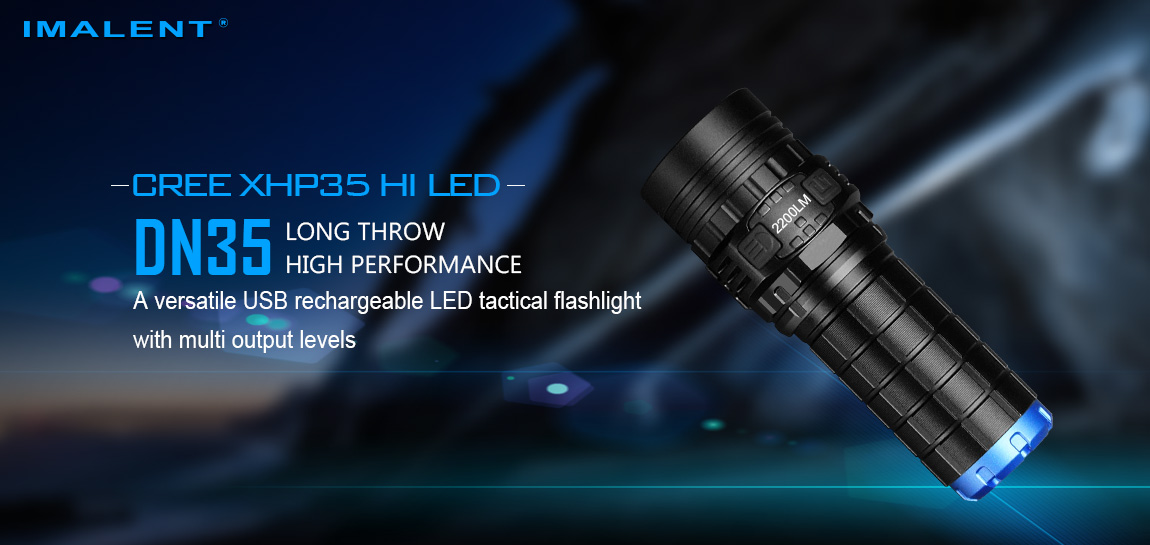 The IMALENT DN35 A versatile USB rechargeable LED tactical flashlight