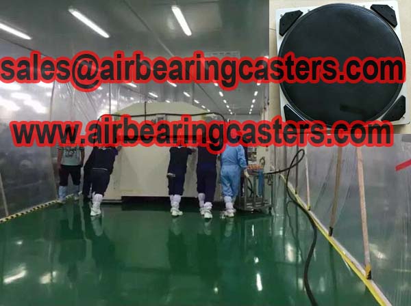 Air bearing casters application with instruction