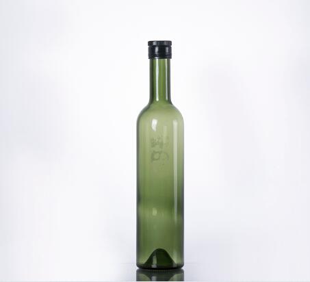 500ML green color whisky bottle with screw cap