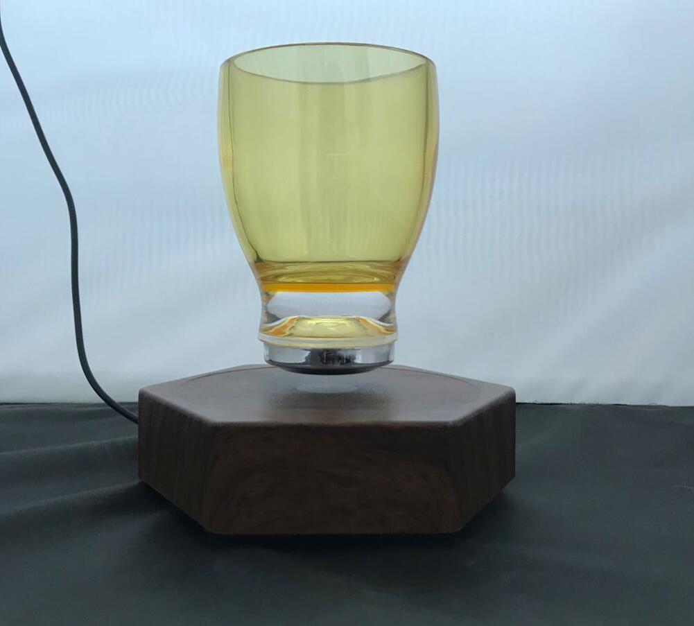 magnetic floating levitate bottom water cup 