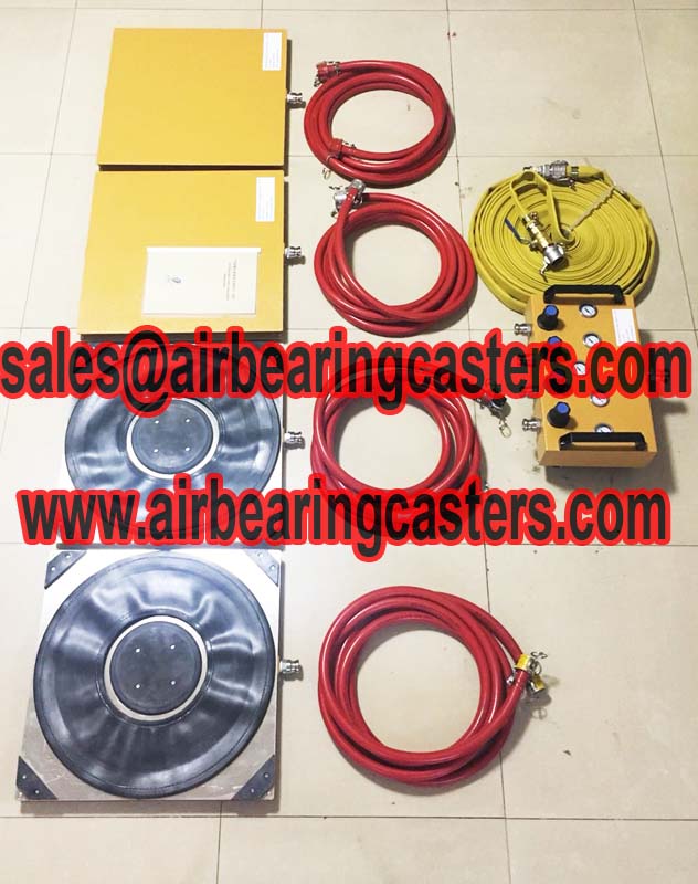 Air pads for moving equipment air casters