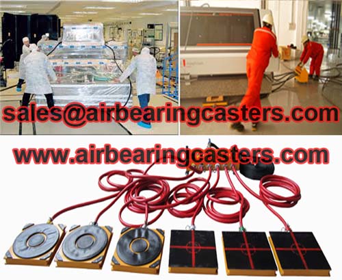 Air casters available for varying floor surface conditions