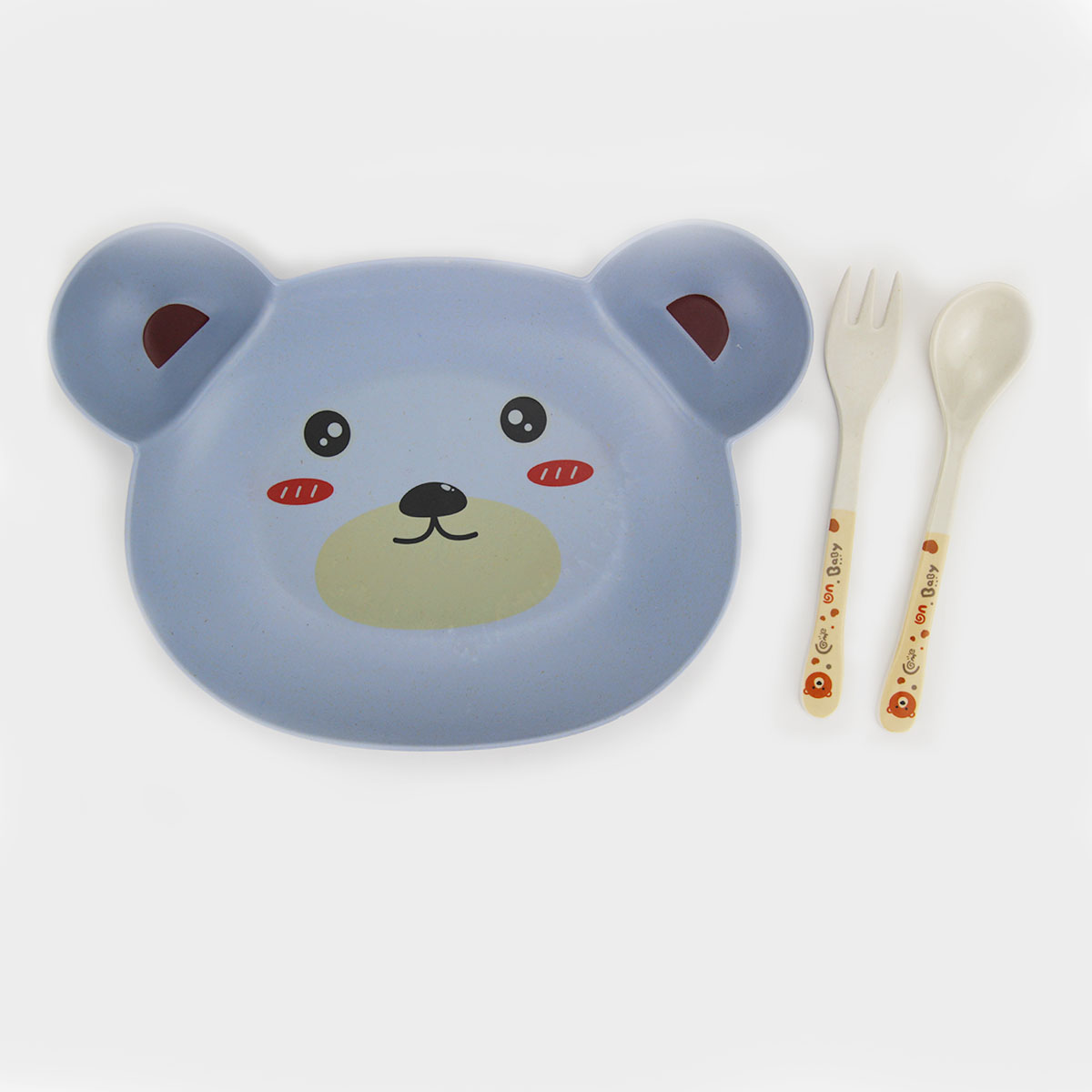 3PCS Child Dinnerware Set Plate/Spoon/Fork Set