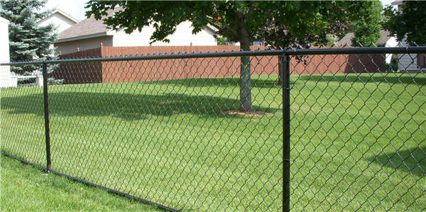 Green PVC coated Galvanized Chain Link Fence