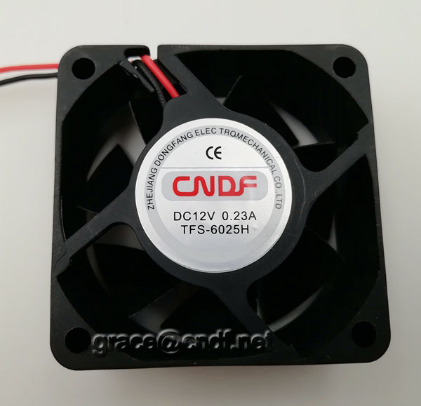 CNDF TF6025HS12 60x60x25mm 12VDC sleeve bearing 0.23A 2.76W  4500rpm factory production cooling fan